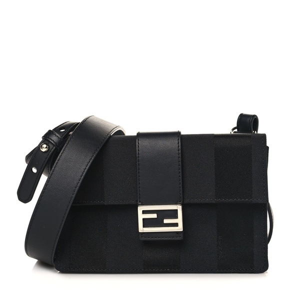Fendi unisex FF Pequin monogram logo baguette crossbody bag NWT - Picture 1 of 8